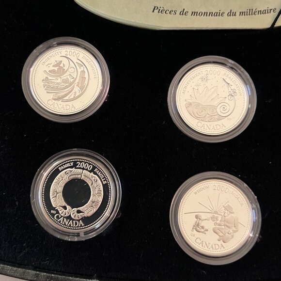 Canada 2000 Millennium 0.925 Sterling Silver 12 x 25¢ Coin Set + Case & COA! - Picture 4 of 16